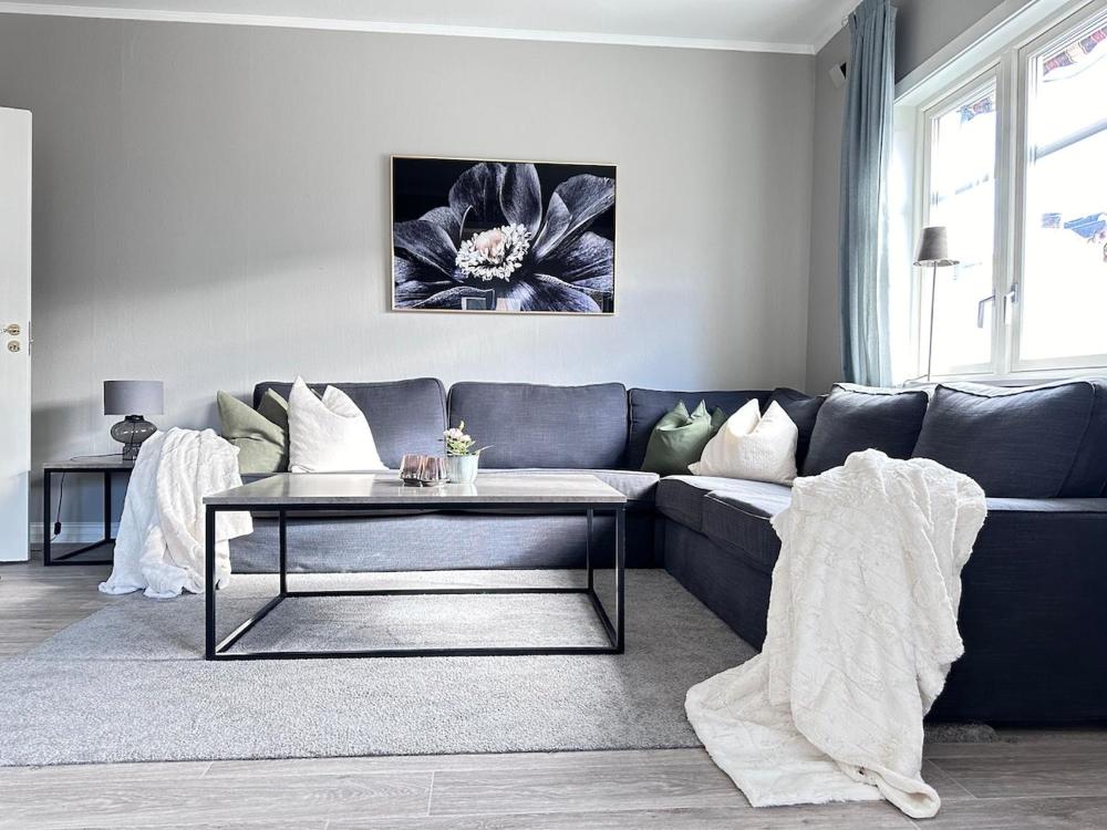 Flott overnattingsted med 3 soverom og sentral beliggenhet