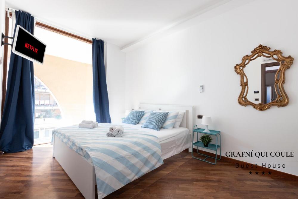 Grafnì Qui Coule Guest House - Fiumicino Aeroporto Terminal, Nuova Fiera di Roma, private bathroom