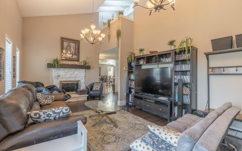 Large deck hot tub massage chair and seasonal swimming pool